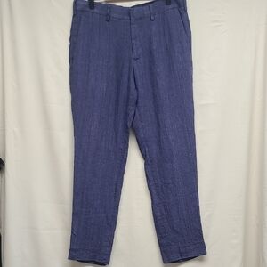 H&M Men's Blue Slim Fit Trousers - Size 32R